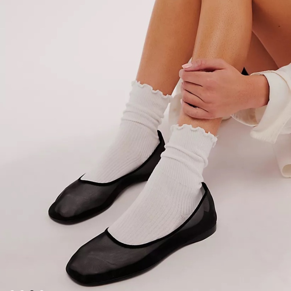 NWT Free People Jeffrey Campbell Mesh Muse Ballet Flats Size 7